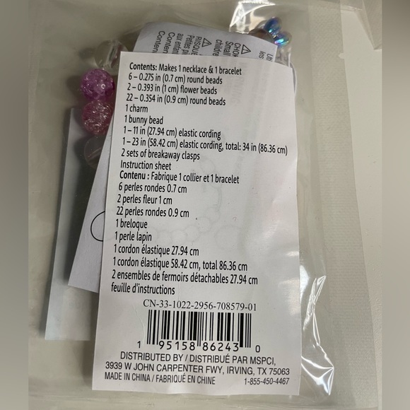 Jewelry Craft Kits, 4 kits for necklace and bracelet making, bunny rabbit charms - Picture 5 of 7